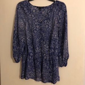 Blue banana republic blouse with buttons size small